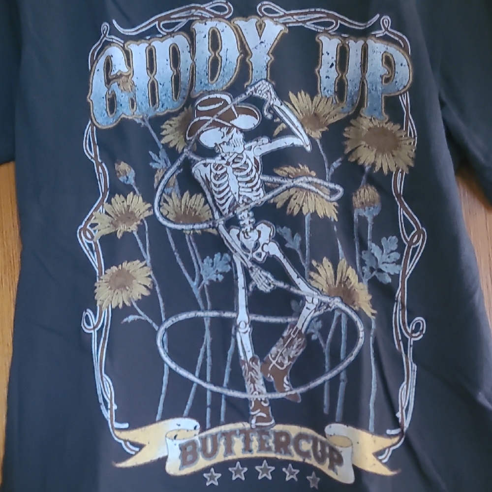 Butter Giddy Up Kids Tee - Black and Blue